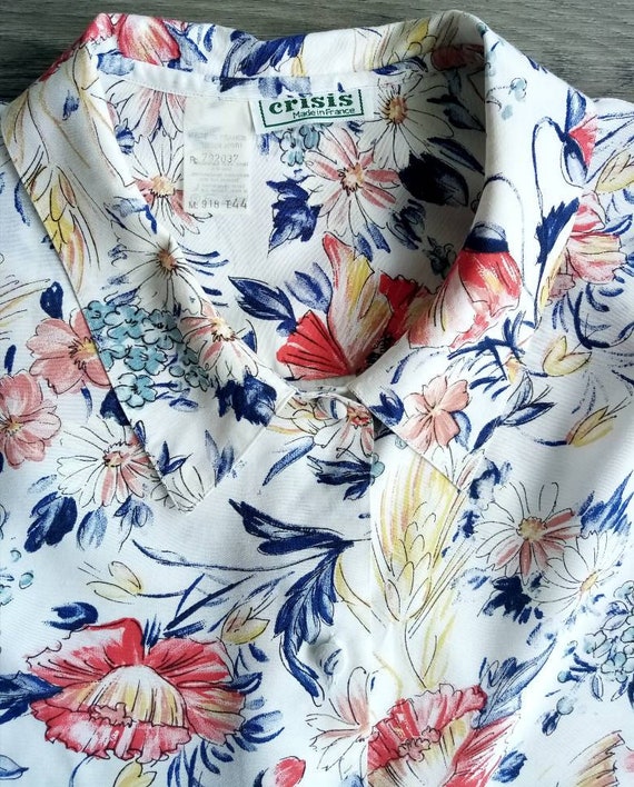 80' Made in France Vintage Women's Shirt Short Sleeve White