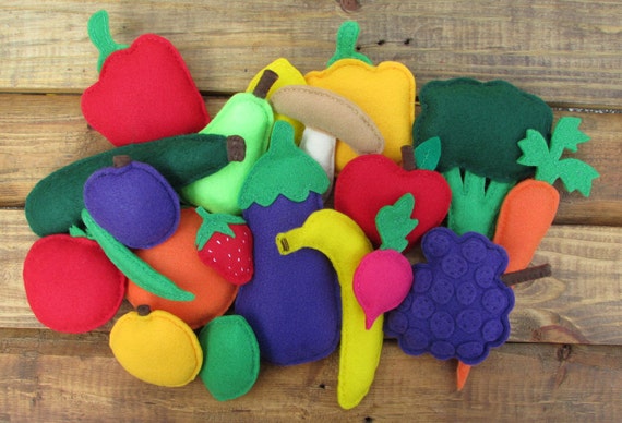 stuffed fruits and vegetable toys