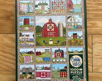 QUILT COUNTRY 1000 piece puzzle featuring the artwork of Deb Strain