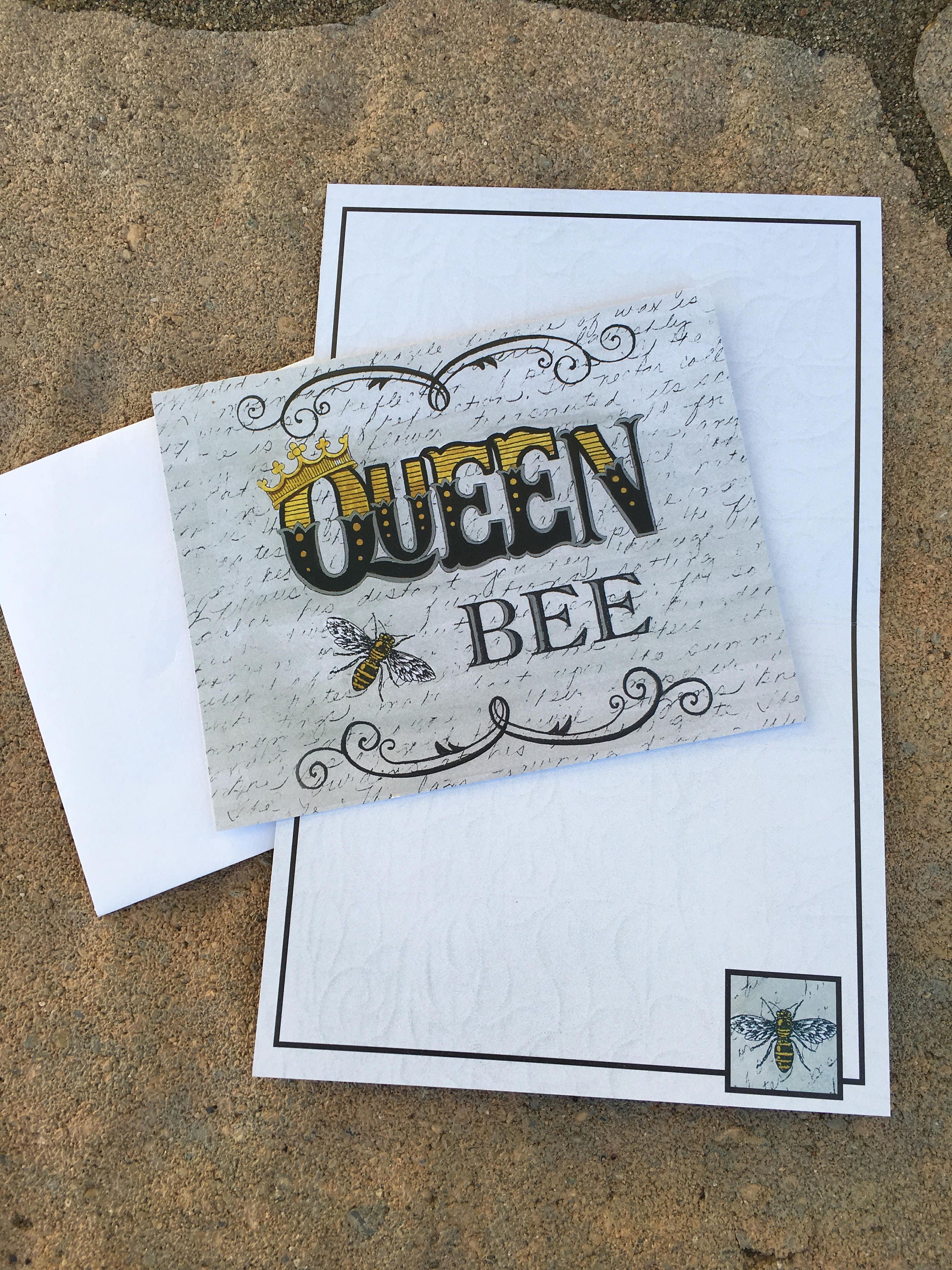 Queen Bee Notecards - Etsy