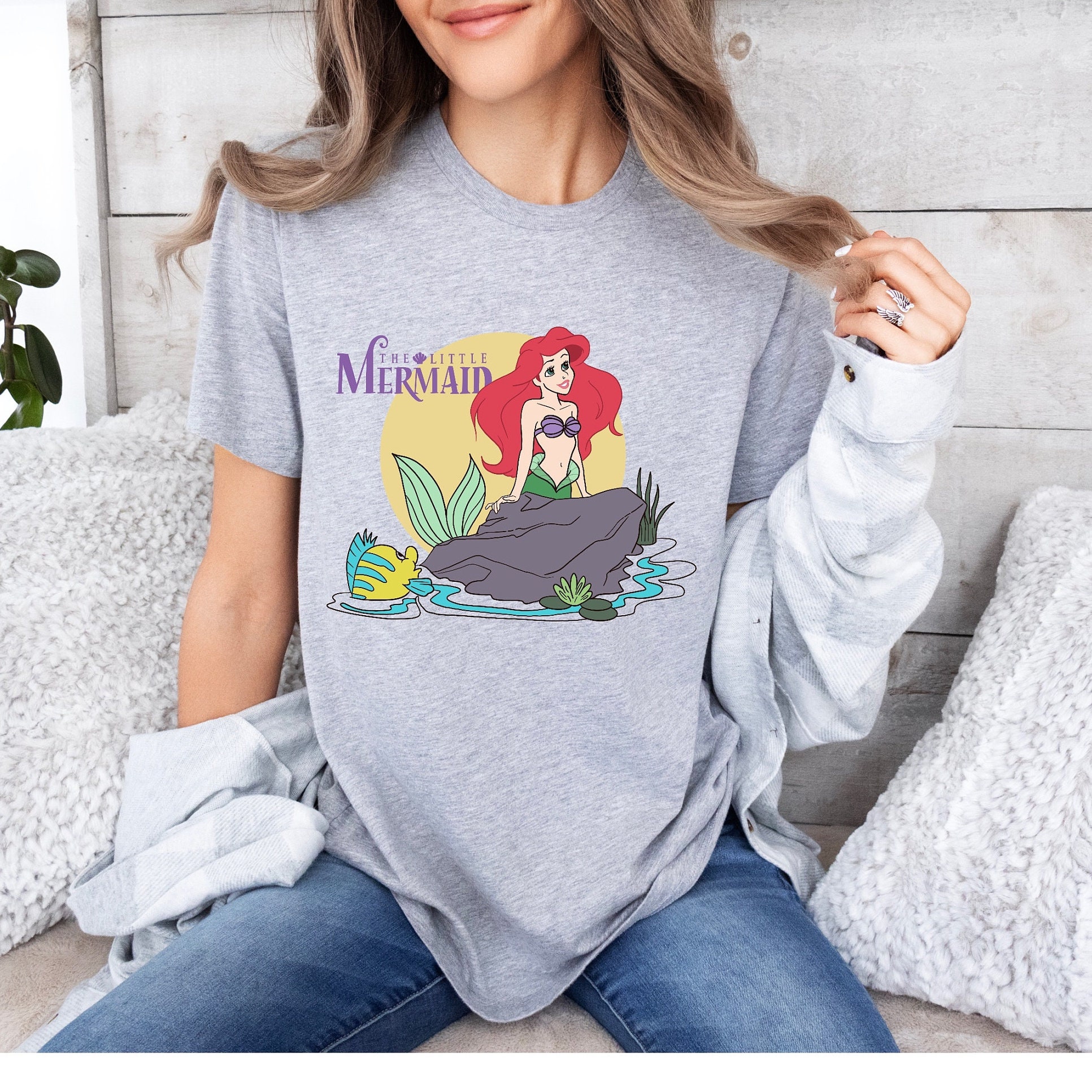 Ariel Little Mermaid Disney Princess Shell Bra Disneybound T-shirt