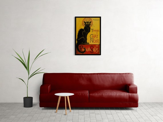Rodolphe Salis Le Chat Noir Vintage Poster Theophile Steinlen Bohemian Poster Art Nouveau Monmartre Paris France Wall Decor Home Decor Print