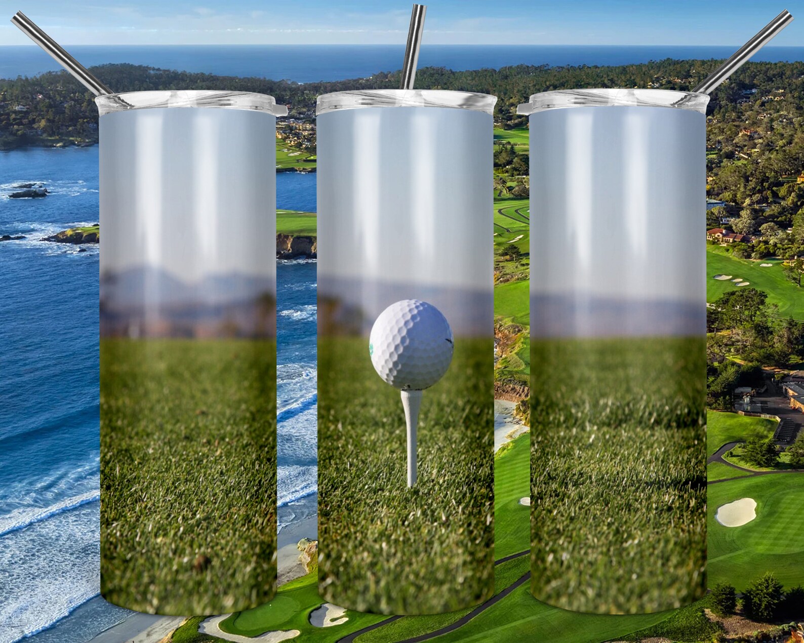 Golf Ball on Tee 20oz Sublimation Tumbler Digital File Golf Etsy