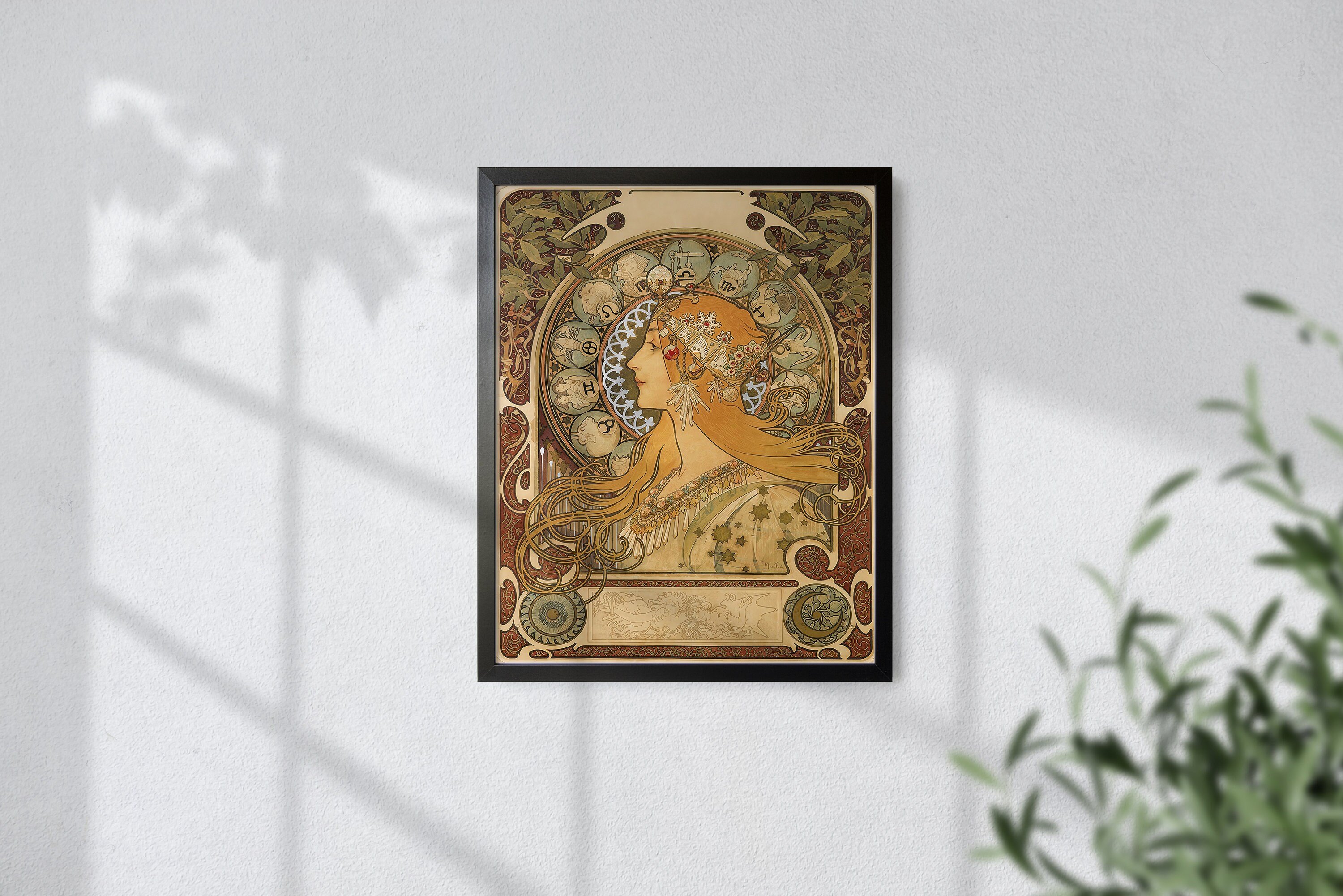 Alphonse Mucha Zodiac Print Alphonse Mucha Zodiac Poster Etsy