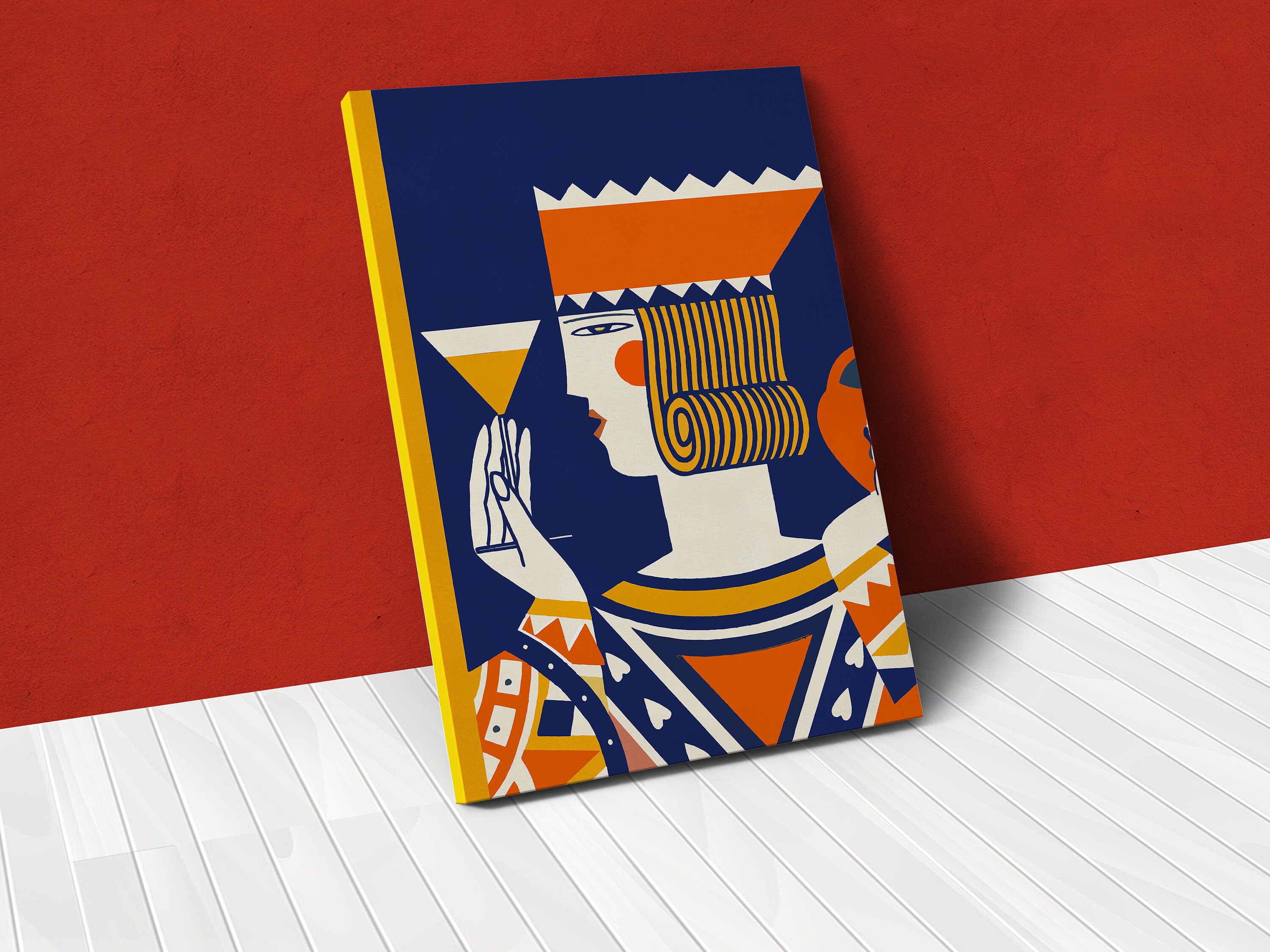 Vintage 1920s Art Deco Queen Canvas Vintage 1920s Art Deco Etsy