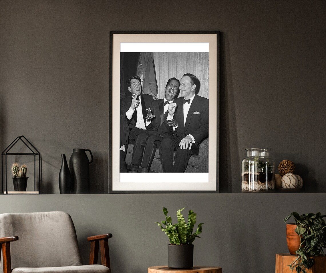 Rat Pack photo print Rat Pack photo poster Frank Sinatra Etsy