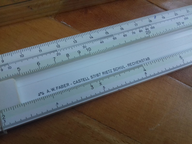 Vintage German Slide Ruler FABER CASTELL 5787 Reitz Schul-Rechenstab 70/'s