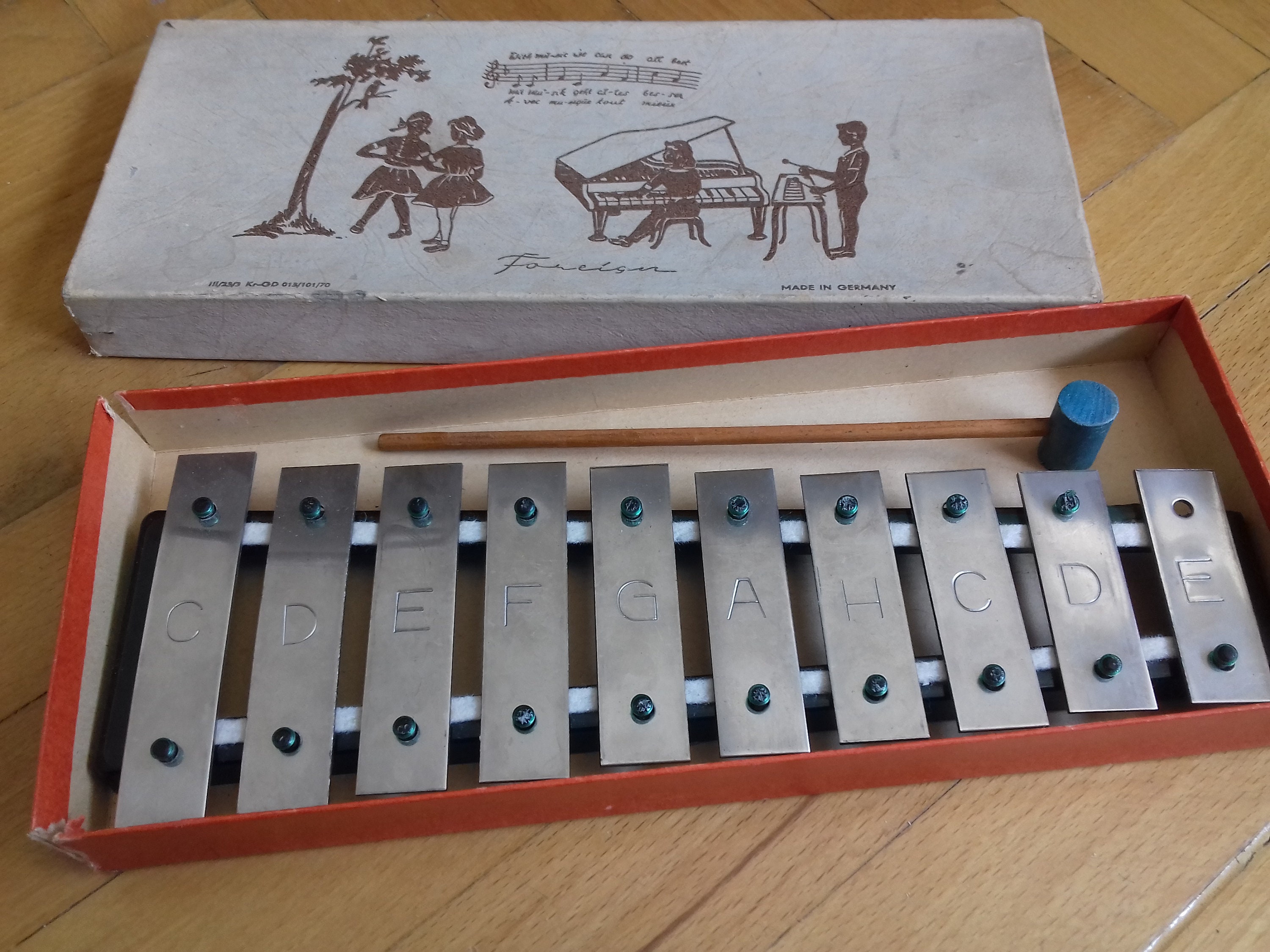 Vintage German Child Xylophone in original box60's Etsy