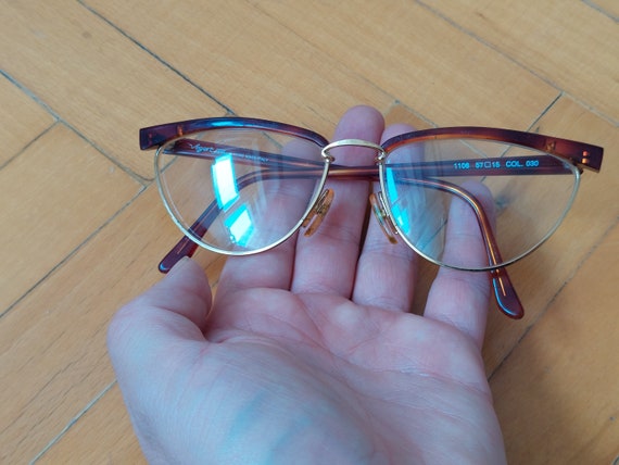 Vintage Hand Made Italian Eyeglasses Frames-Vogar… - image 2