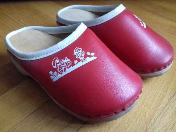 Vintage Girls- Sanita  Clogs number 22-Smurfs Clo… - image 1