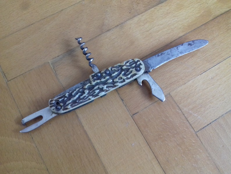 Vintage Multifunction Pocket Knife Made in Germany Etsy