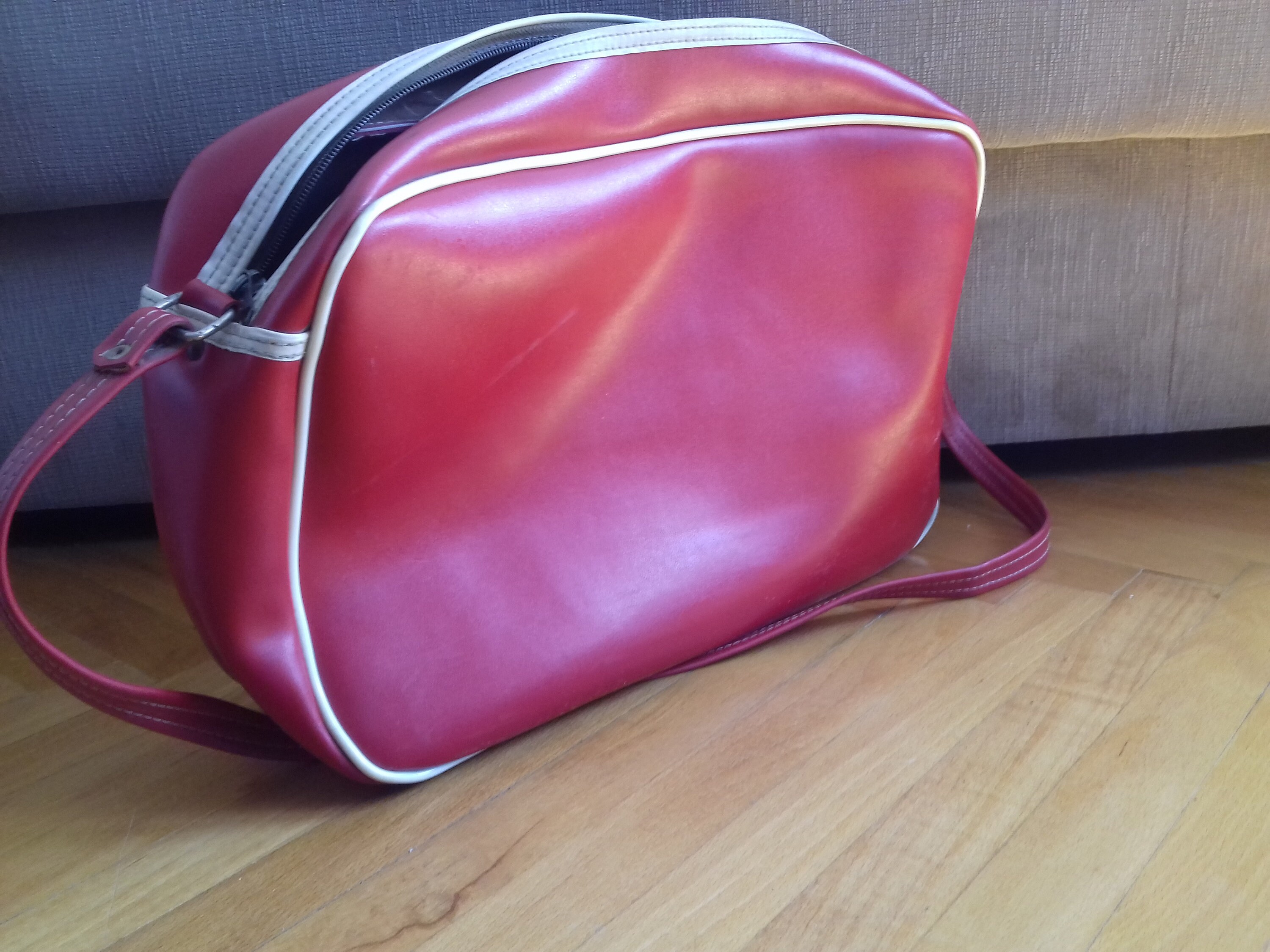 Vintage Shoulder Faux Leather Sports Bag From Etsy