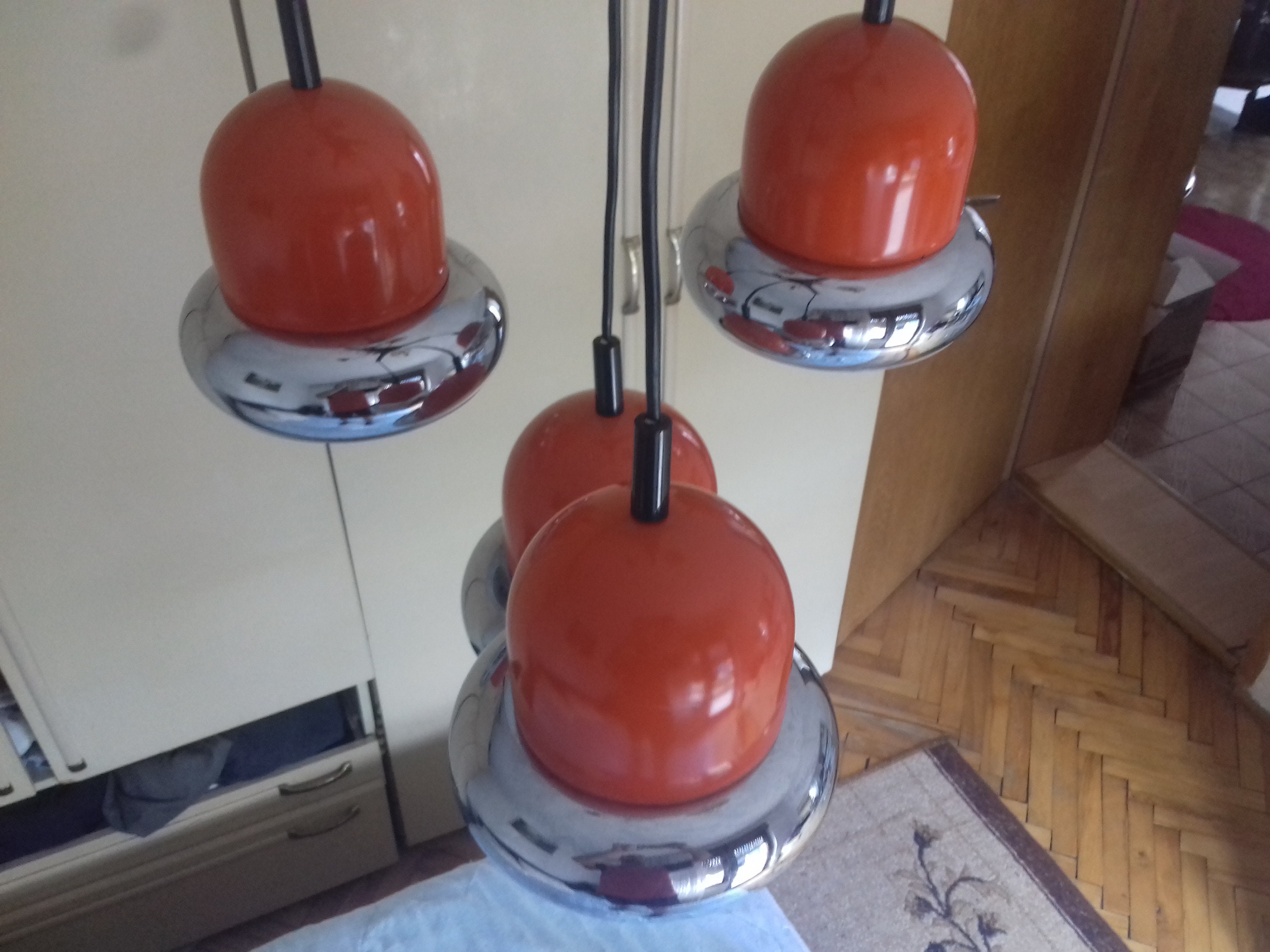 70’S スペースエイジ アトミックペンダントライト ナショナル 日本製 スペースエイジ 70s ナショナル ペンダントライト 蛍光灯 レトロ