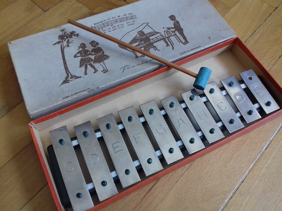 Vintage German Child Xylophone in Original Box60's Etsy UK