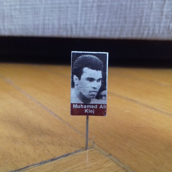 Vintage pin-badge Muhammad Ali CASSIUS CLAY BOKSEN