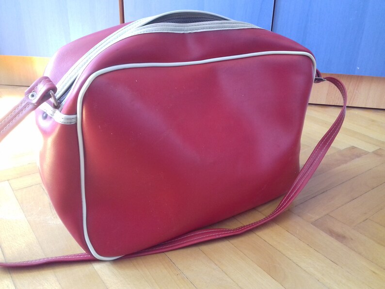 Vintage Shoulder Faux Leather Sports Bag From Etsy