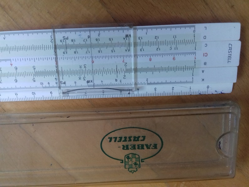 Vintage German Slide Ruler FABER CASTELL 5787 Reitz Schul-Rechenstab 70/'s