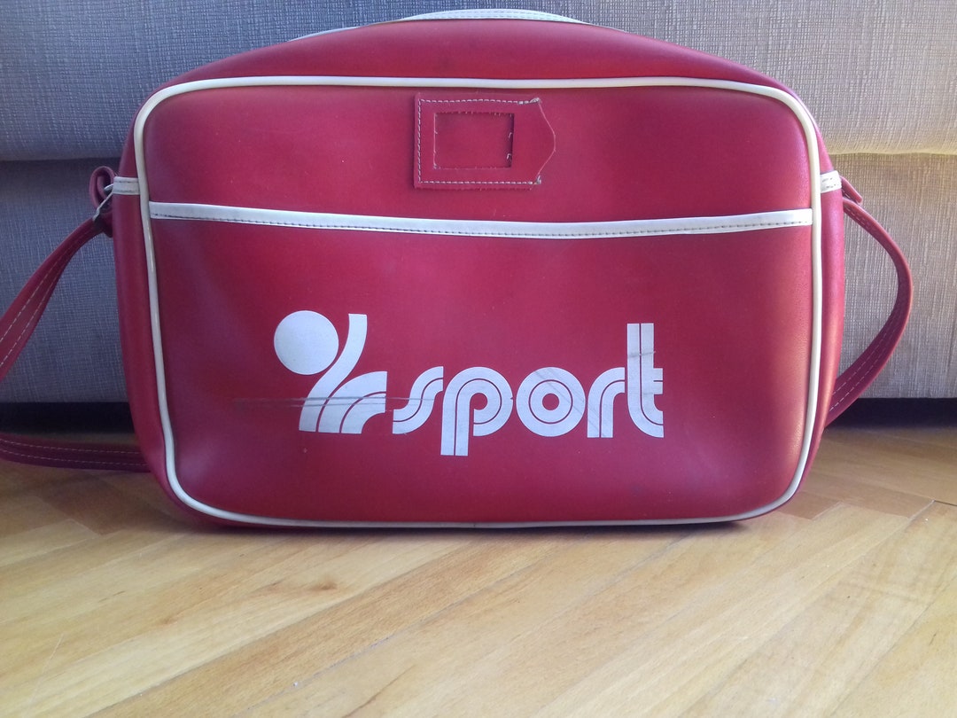 Vintage Shoulder Faux Leather Sports Bag From Etsy