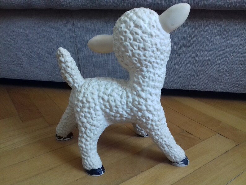 Vintage Rubber Lamb/ Retro Toy From 70's Etsy