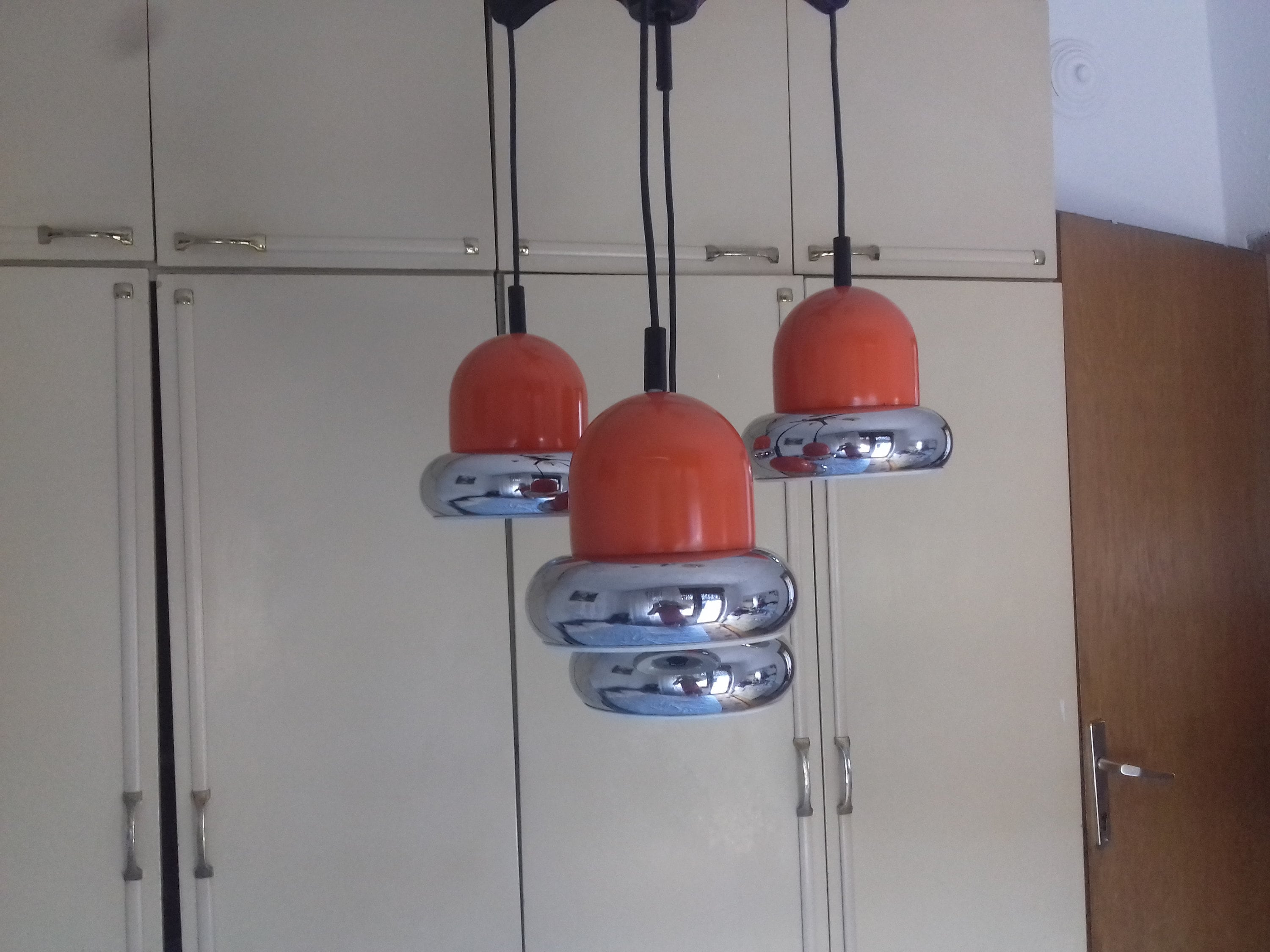 70’S スペースエイジ アトミックペンダントライト ナショナル 日本製 東芝 - スペースエイジ 70s ナショナル ペンダントライト 蛍光灯