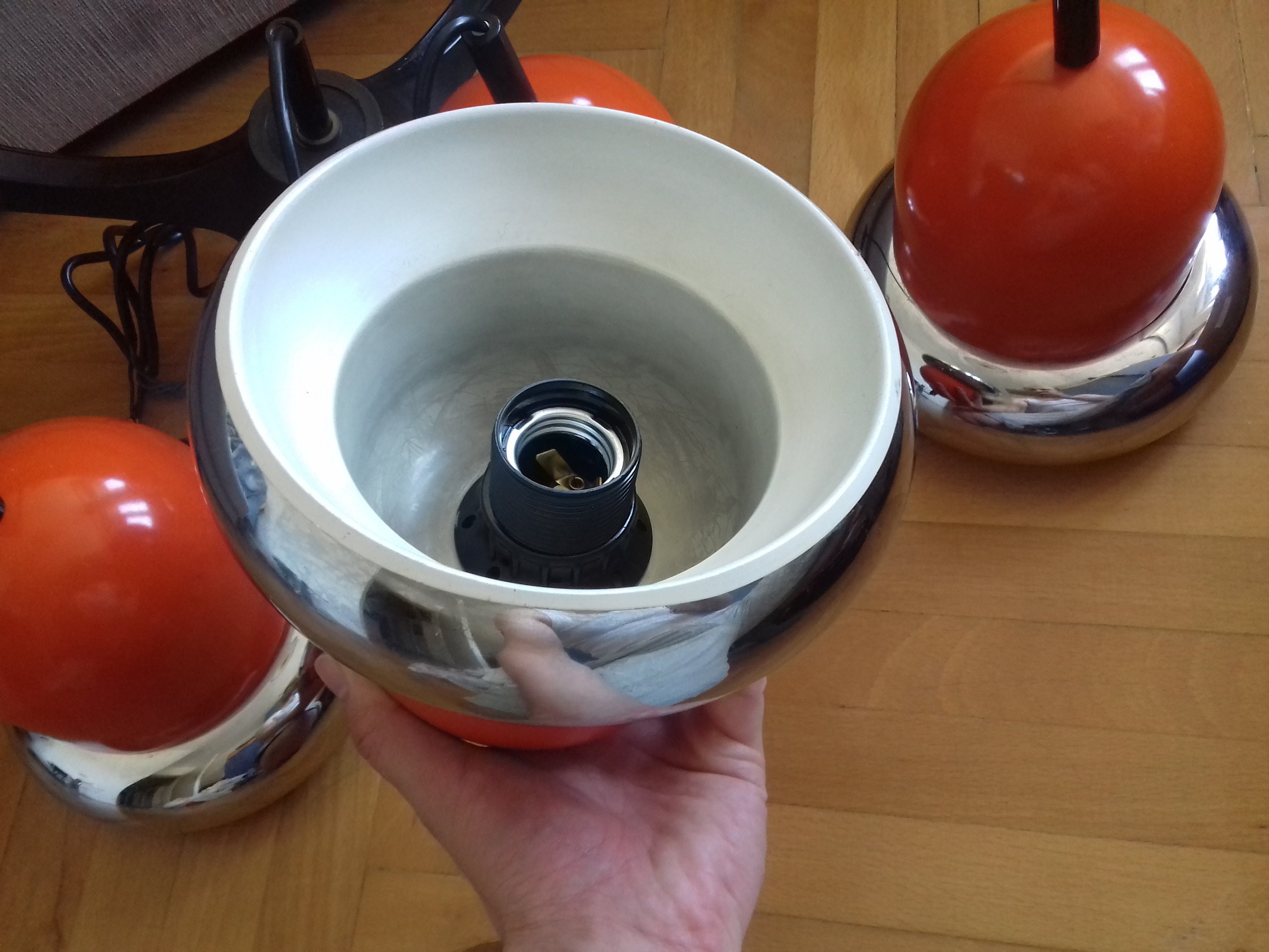 70’S スペースエイジ アトミックペンダントライト ナショナル 日本製 スペースエイジ 70s ナショナル ペンダントライト 蛍光灯 レトロ