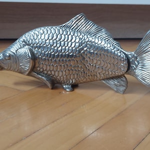 Vintage Fischform Serviettenhalter / Dekorative Umschläge Schreibtischhalter / Karpfen Fischfigur
