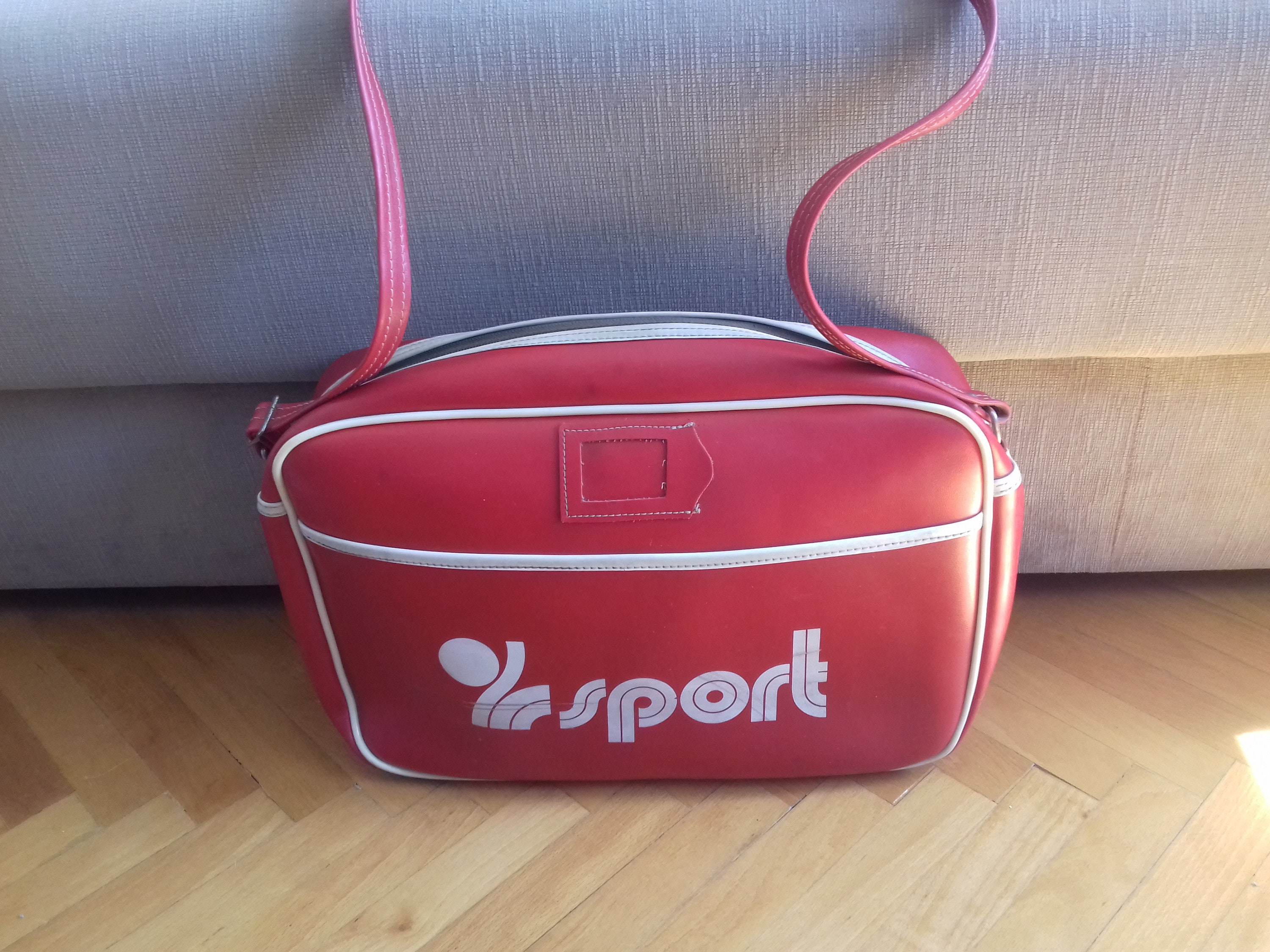 Vintage Shoulder Faux Leather Sports Bag From Etsy