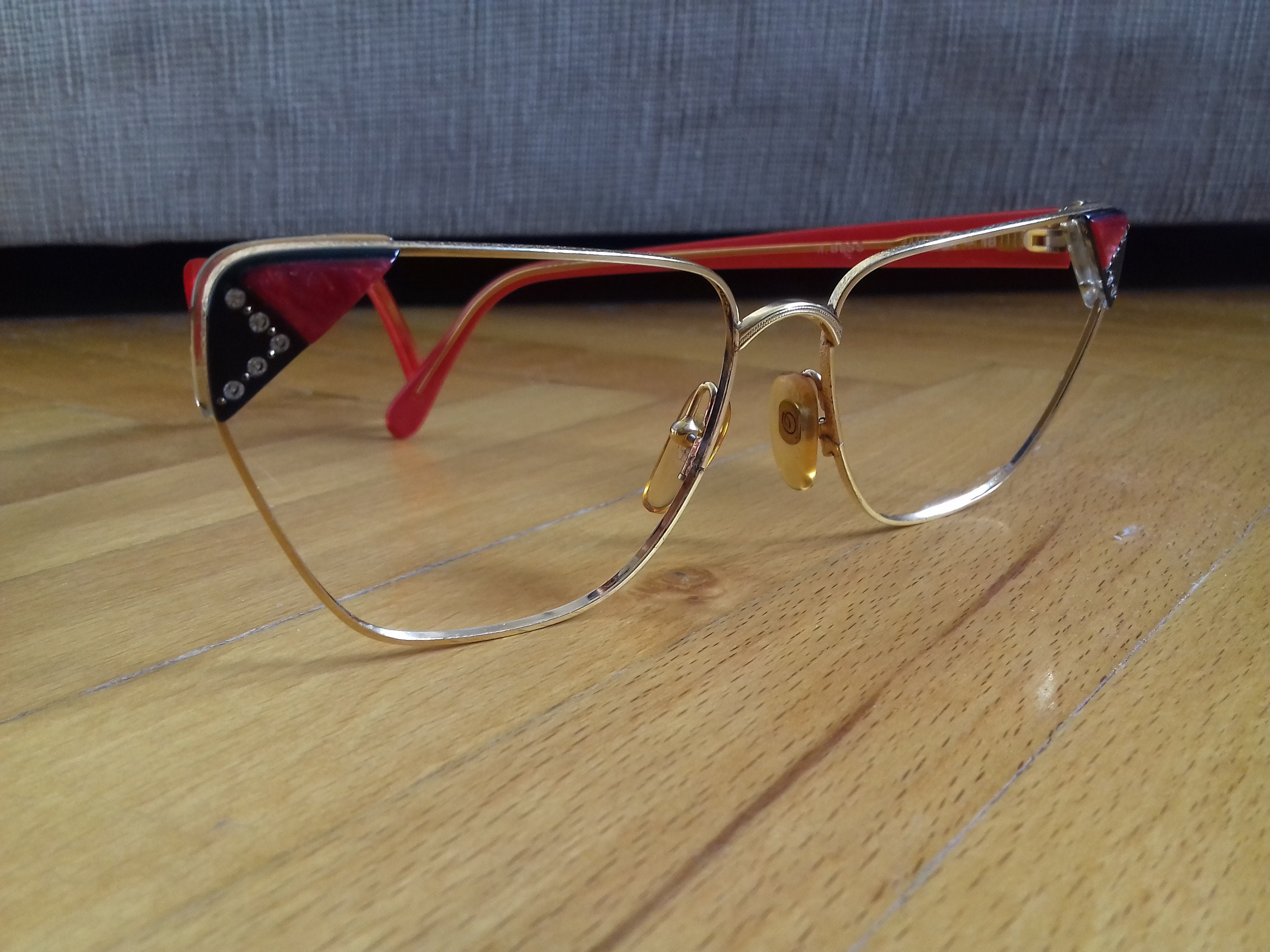 Vintage Italian Glasses Frames With Rhinestoneouverture by Etsy UK