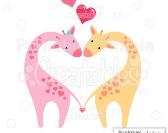 giraffes in love etsy