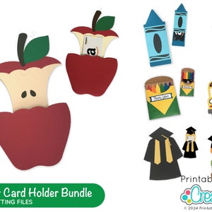 Pacote de arquivos SVG para porta-cartões-presente escolar D153 - svg dxf e pdf - Escola / Professor / Presente de formatura SVG Agradecimento ao professor Svgs