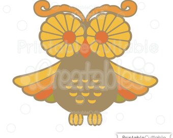 Autumn Owl SVG Cutting File & Clipart Instant Download - Includes Limited Commercial Use!