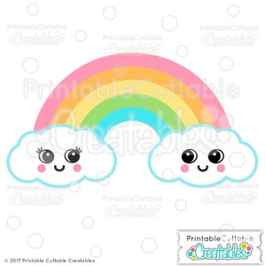 Lindo rainbow SVG File Clipart E362 - svg, dxf, png, para Cricut, Cameo Cutting Machines - ¡Incluye uso comercial limitado!