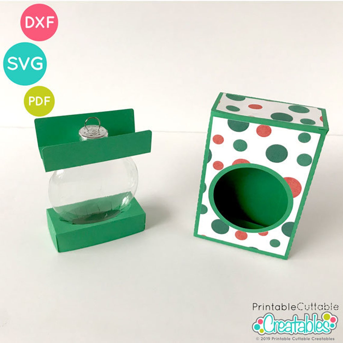 Flat Disc Ornament Box SVG File 2.625in. D036 Svg Dxf & Pdf Etsy