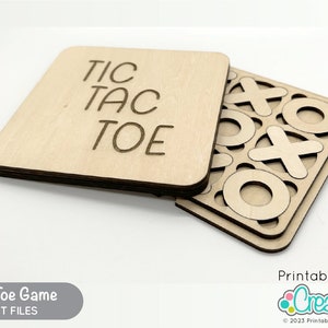 Archivo de corte láser del juego TicTacToe L001 - svg / dxf / eps / ai - Incluye uso comercial limitado