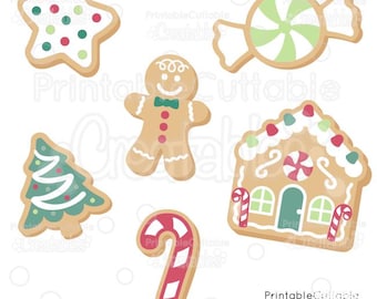 Weihnachtsplätzchen SVG Schnittdateien & Clipart ES058- Weihnachtsplätzchen SVG-Dateien enthalten begrenzte kommerzielle Nutzung!