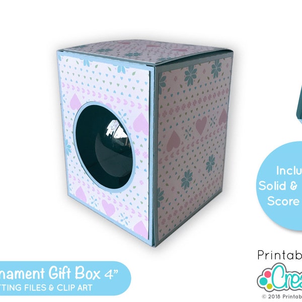 Caja de adorno redonda de 4" SVG File D033 - svg dxf & pdf - ¡Incluye uso comercial limitado!