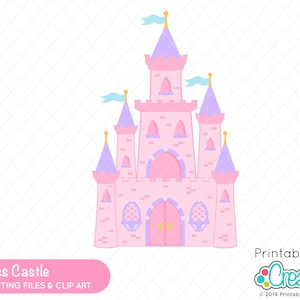 Princess Castle SVG Cut File & Clipart E529 - SVG DXF files for Silhouette + Cricut - ¡Incluye uso comercial limitado!