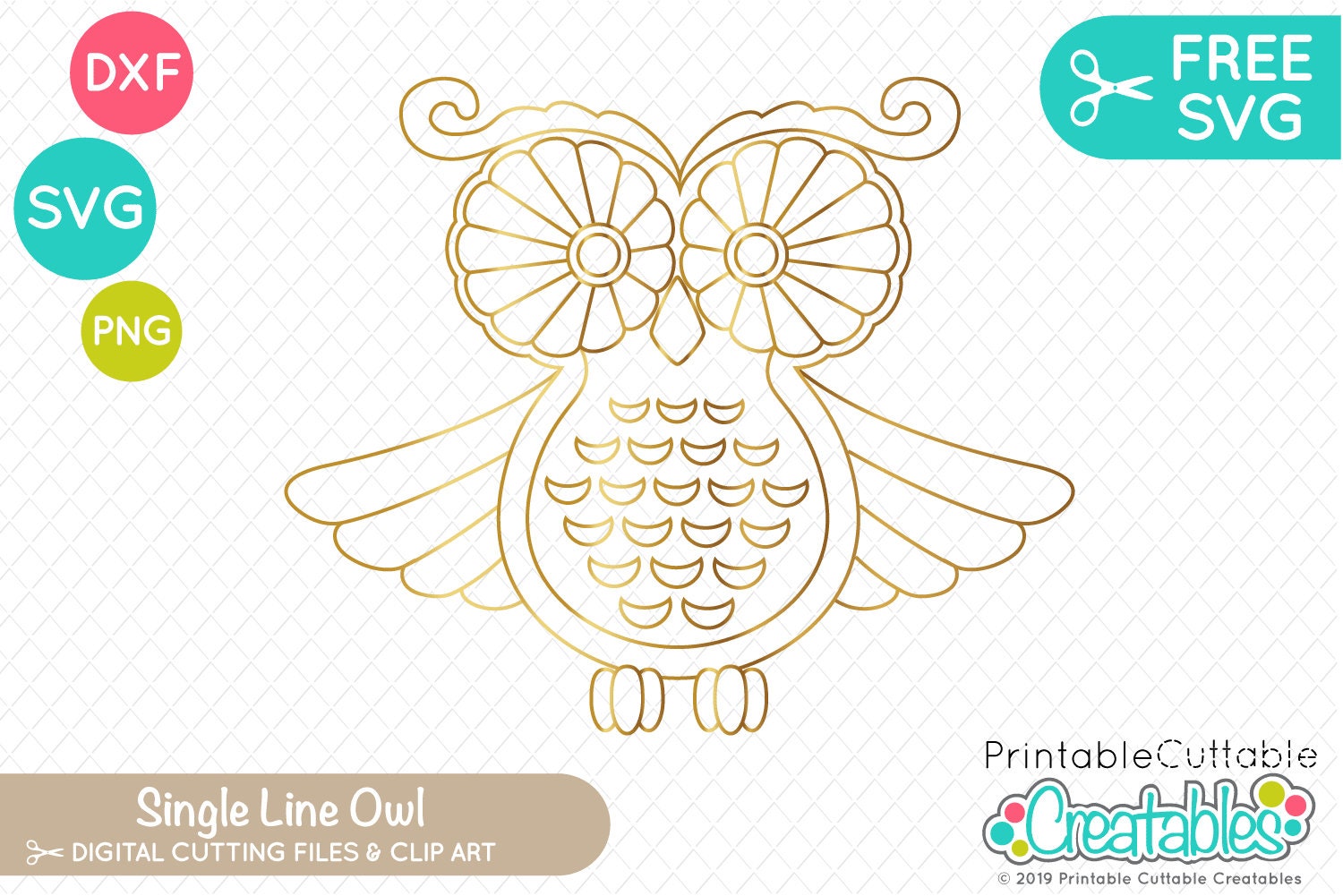 Single Line Owl Foil Quill SVG SK-014 - Foil Quill | Sketch Pens | Infusible Ink Pens | Engraving |