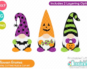 Halloween Gnomes SVG File for Cricut & Silhouette E689 - Halloween SVG Cut File