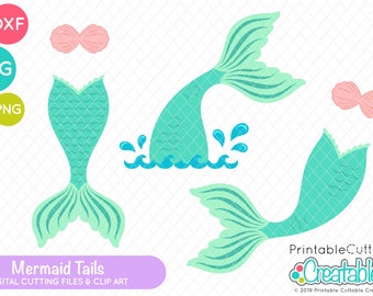 Mermaid Tails SVG files for Cricut + Silhouette 477 - Mermaid svg file - mermaid tail svg
