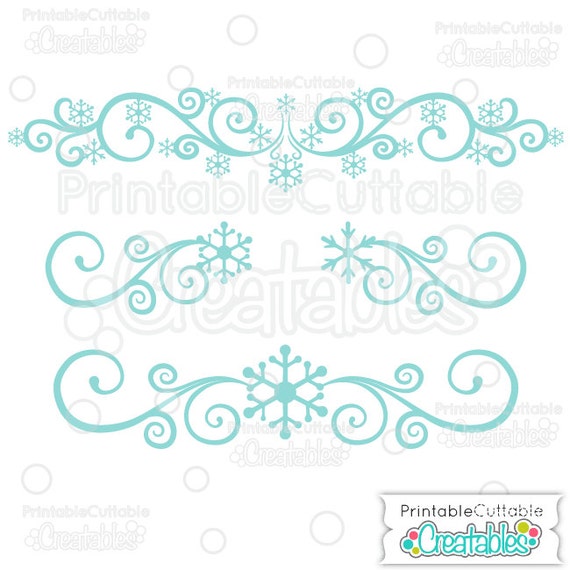 Download Snowflake Flourishes Svg Cut File Clipart B006 Includes Etsy