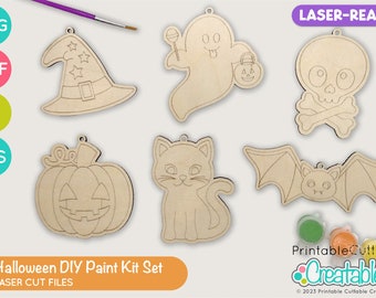 Halloween Paint Kit Laser Cut Files L002 - svg / dxf / eps / ai  - Includes Limited Commercial Use