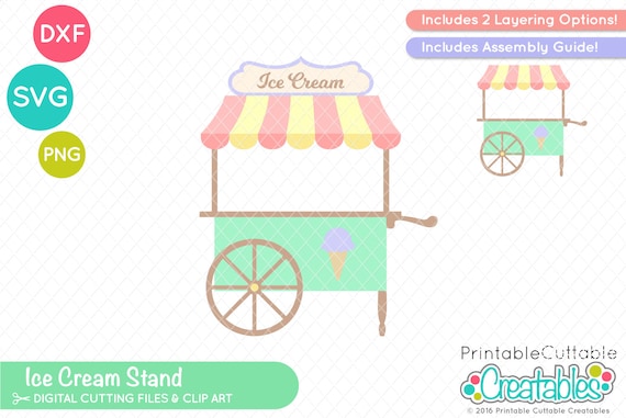 Ice Cream Stand SVG Cut File & Clipart E287 Ice Cream Cart SVG Includes  Limited Commercial Use - Etsy Hong Kong