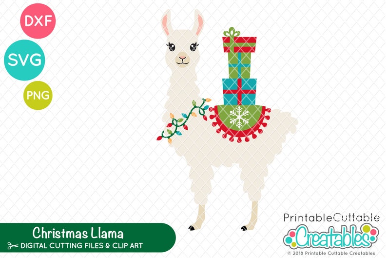 Download Christmas Llama SVG Cut File & Llama Clipart E433 svg dxf ...