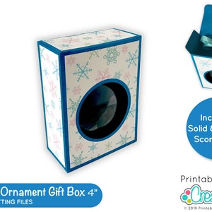 4" Flat Disc Ornament Box SVG Datei D024 - svg dxf & pdf - Beinhaltet limitierte kommerzielle Nutzung!