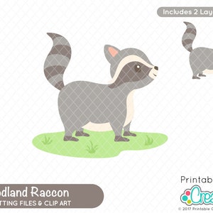 Cute Woodland Raccoon SVG Cut File & Clipart E262 - Includes Limited Commercial Use!