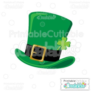 St. Patrick&#39;s Day Leprechaun Hat SVG Cut File & Clipart - Leprechaun SVG File - St. Patrick&#39;s Day SVG - St. Paddy&#39;s svg file for Cricut