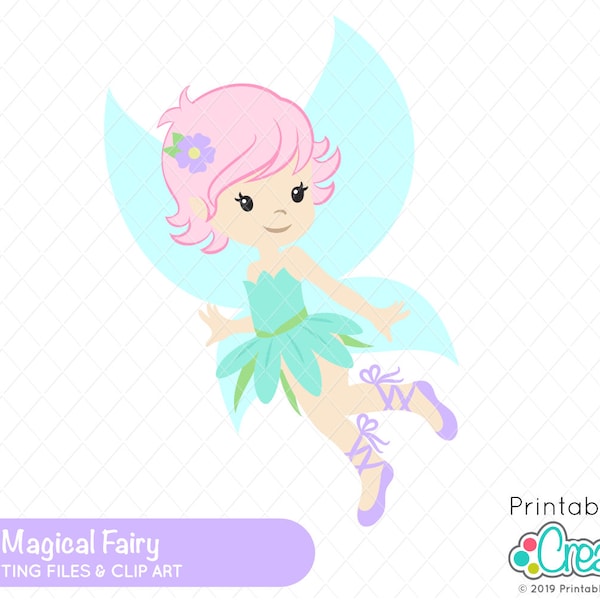 Cute Magical Fairy SVG Cut File & Clipart E532 - Fichier Fairy SVG - Fichier SVG Garden Fairy pour Cricut