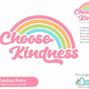 Wählen Sie Güte Retro Regenbogen SVG-Datei für Cricut & Silhouette T309 - Retro SVG geschnitten Datei für Cricut Silhouette