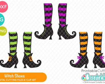 Witch Legs SVG File & Clipart E496 - Witch Shoes SVG - Halloween - SVG File for Cricut + Silhouette - Limited Commercial Use